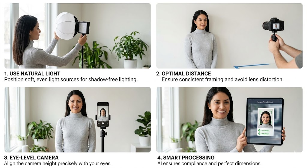 How to take passport photo with phone